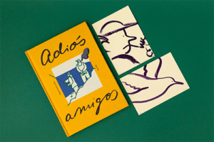 Interior y portada de Adiós, amigos